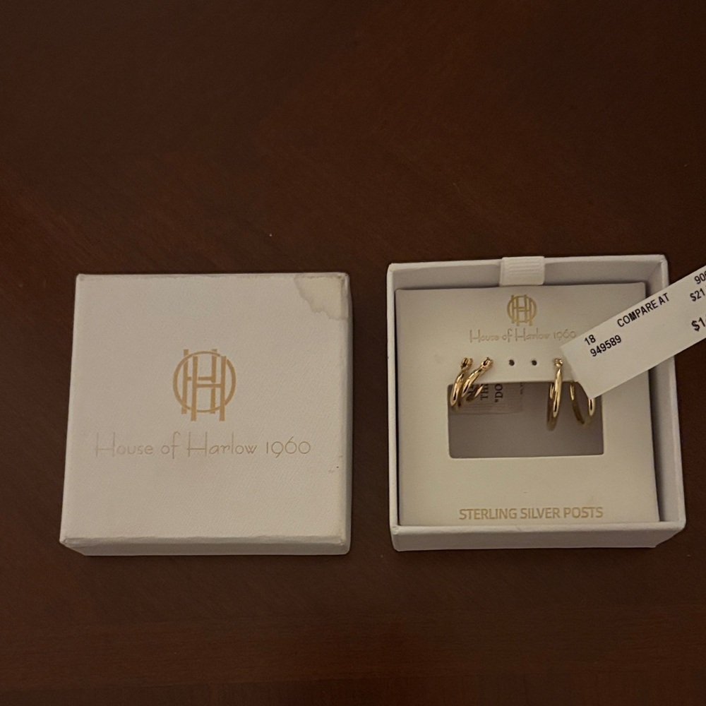 House of Harlow 1960 Gold Hoop Earrings